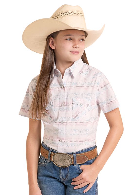 PANHANDLE SLIM AZTEC SHORT SLEEVE SNAP SHIRT