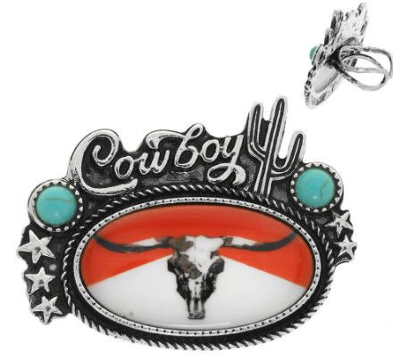 SOPHIA COLLECTION WESTERN LONGHORN CUFF RING