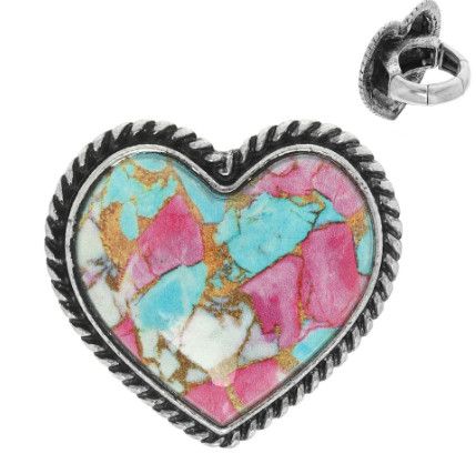 SOPHIA COLLECTION WESTERN HEART RING