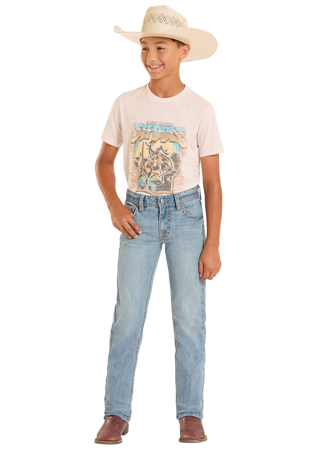 ROCK &amp; ROLL REVOLVER ROPE STITCH BOOTCUT JEAN