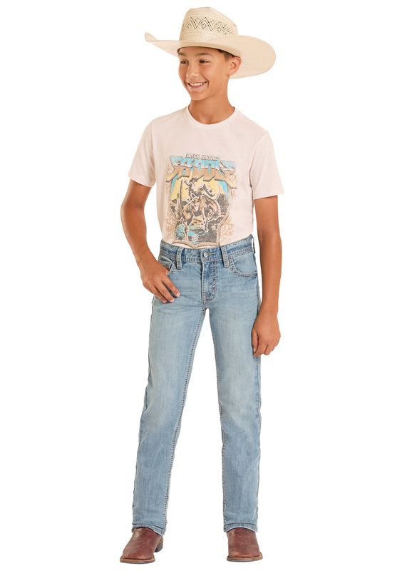 ROCK &amp; ROLL REVOLVER ROPE STITCH BOOTCUT JEAN