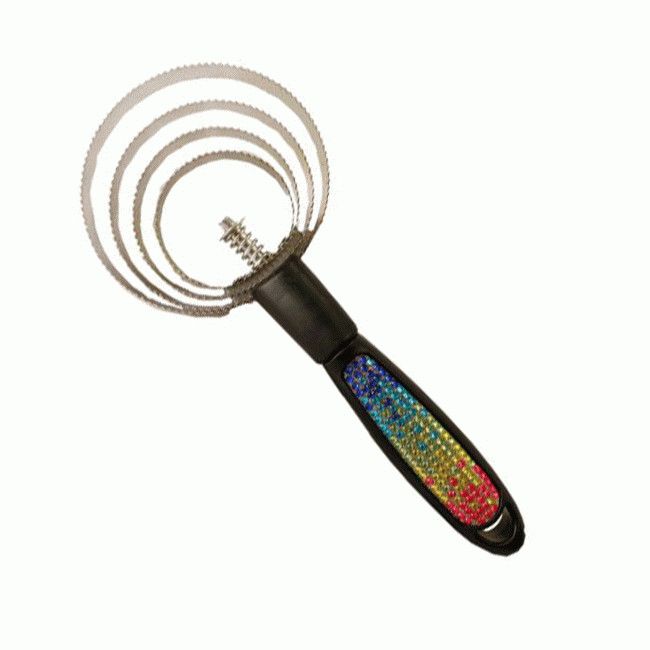 SHOWMAN MULTI-COLORED CRYSTAL RHINESTONE CURRY COMB