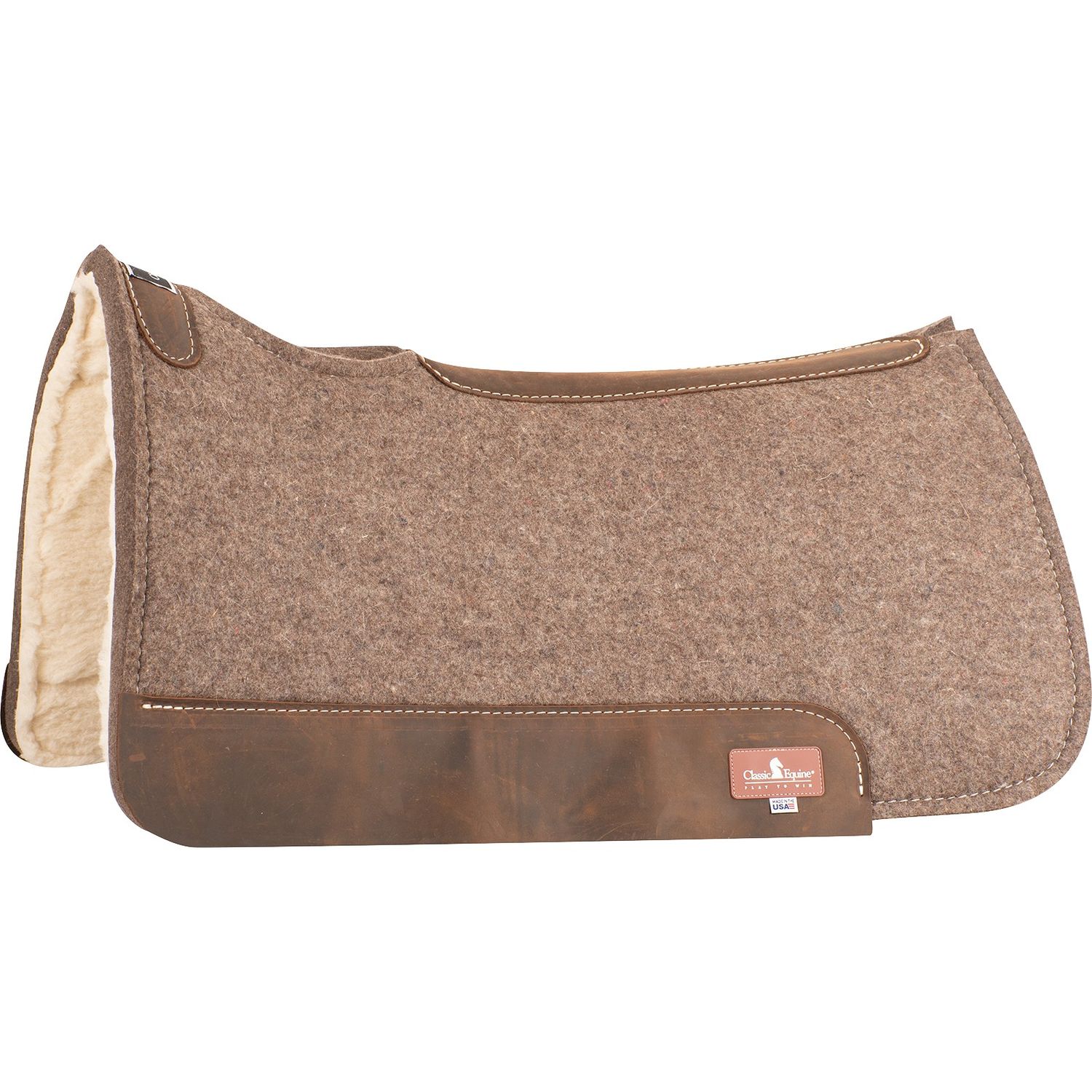 CLASSIC EQUINE 100% WOOL FELT PAD, 1" FLEECE