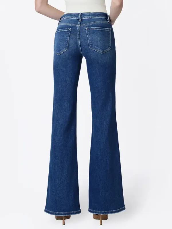 LOVERVET MID RISE WELT POCKET EASY FLARE JEAN