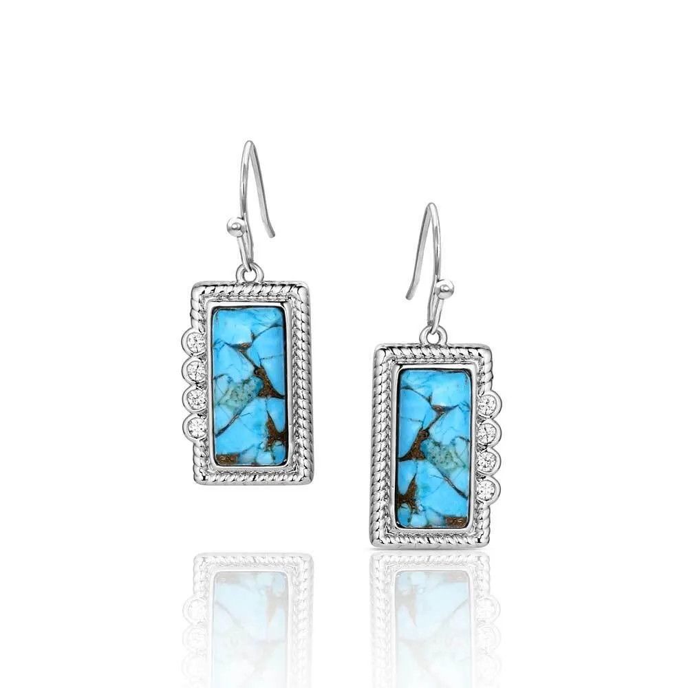 MONTANA SILVERSMITHS SUMMER RAIN TURQUOISE EARRINGS