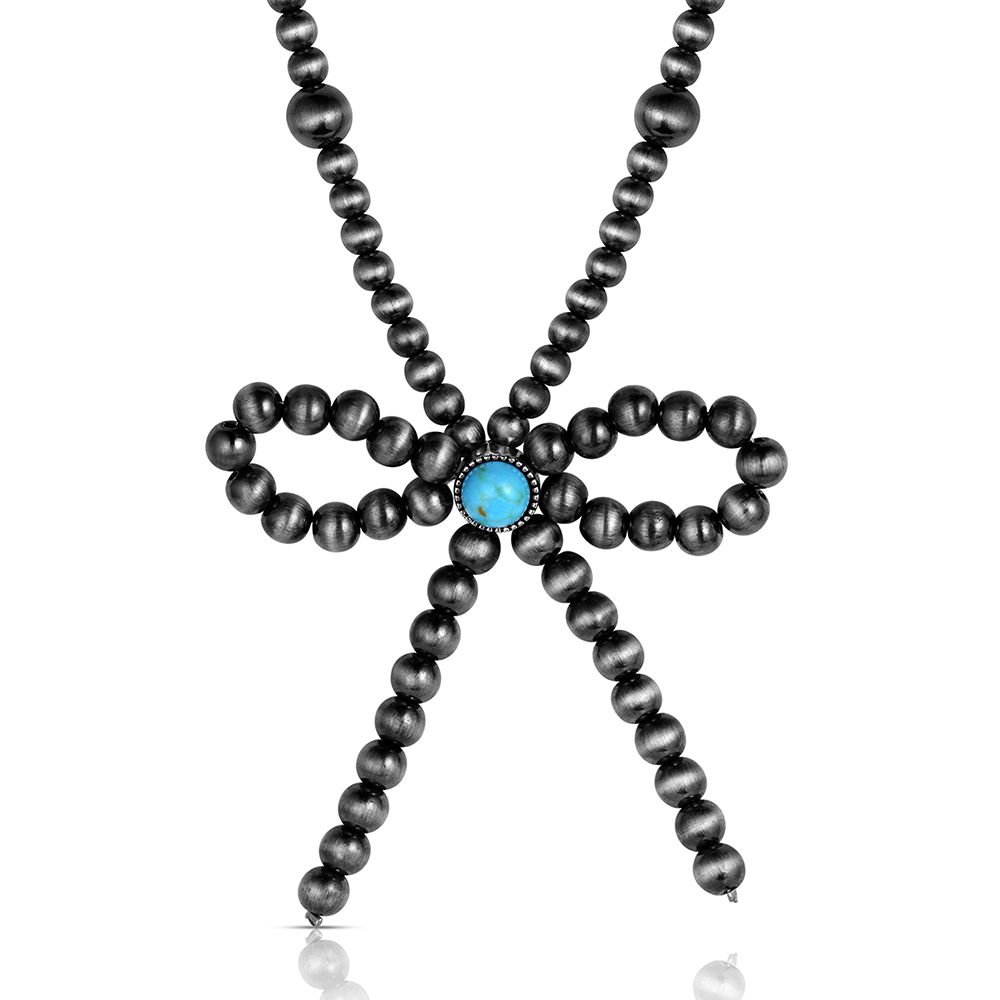 ATTITUDE JEWELRY FOREVER TIED BOW NECKLACE