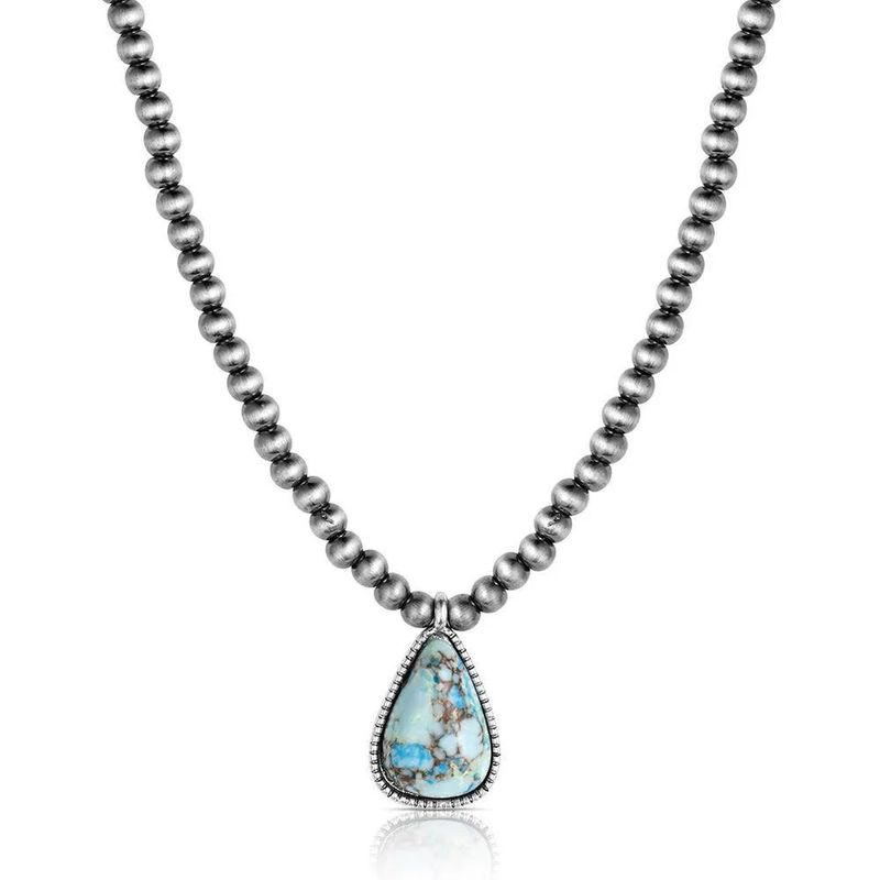 ATITTUDE JEWELRY WILD TURQUOISE BEADED NECKLACE