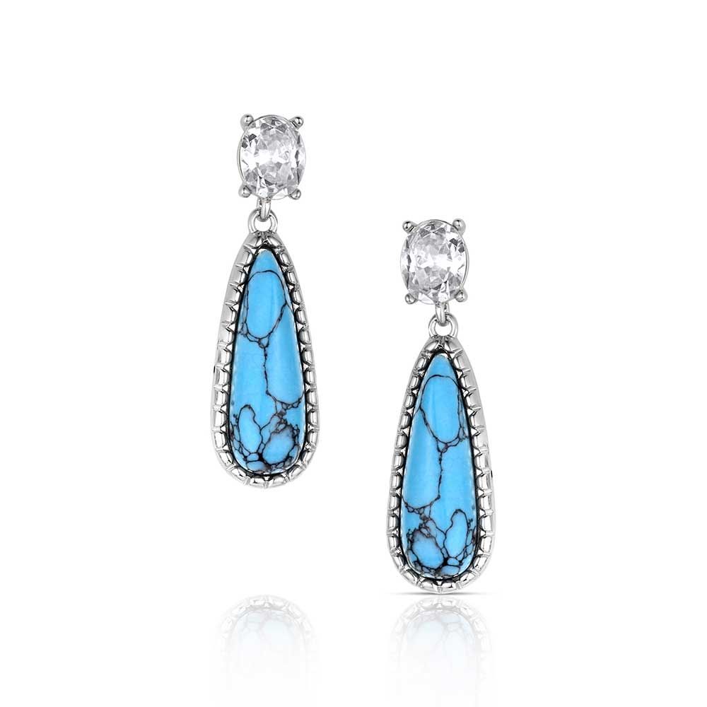 AER6556 ATTITUDE JEWELRY CRYSTAL DAWN TURQUOISE EARRINGS