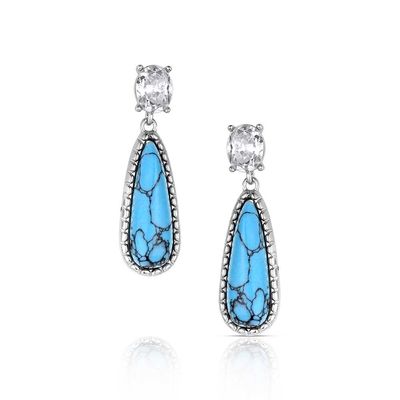 AER6556 ATTITUDE JEWELRY CRYSTAL DAWN TURQUOISE EARRINGS