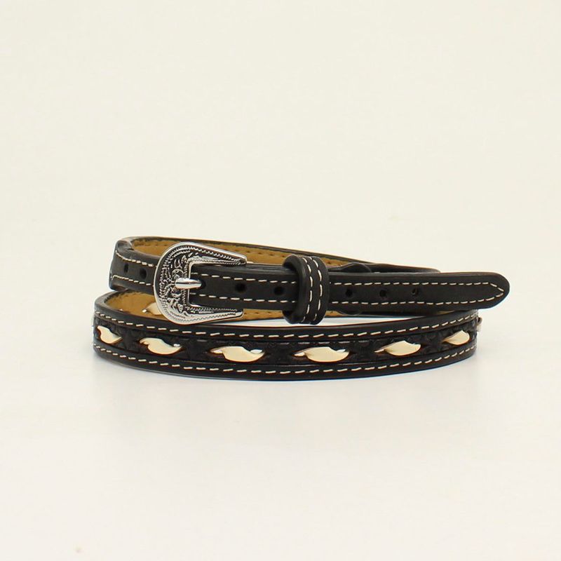 TWISTER 1/2" LEATHER IVORY LACING HAT BAND