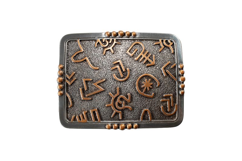 BLAZIN' ROXX COPPER BRAND BUCKLE