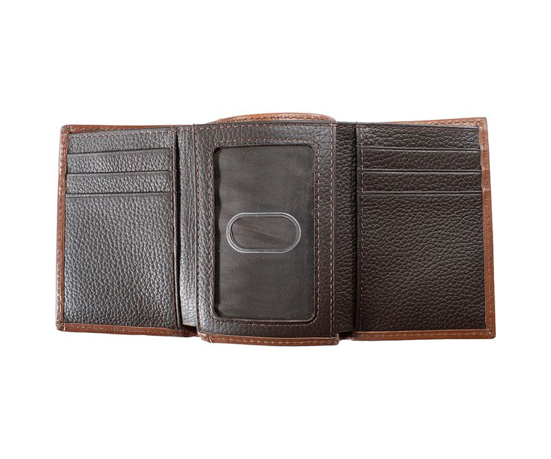 3D HORSEHAIR TRIFOLD WALLET