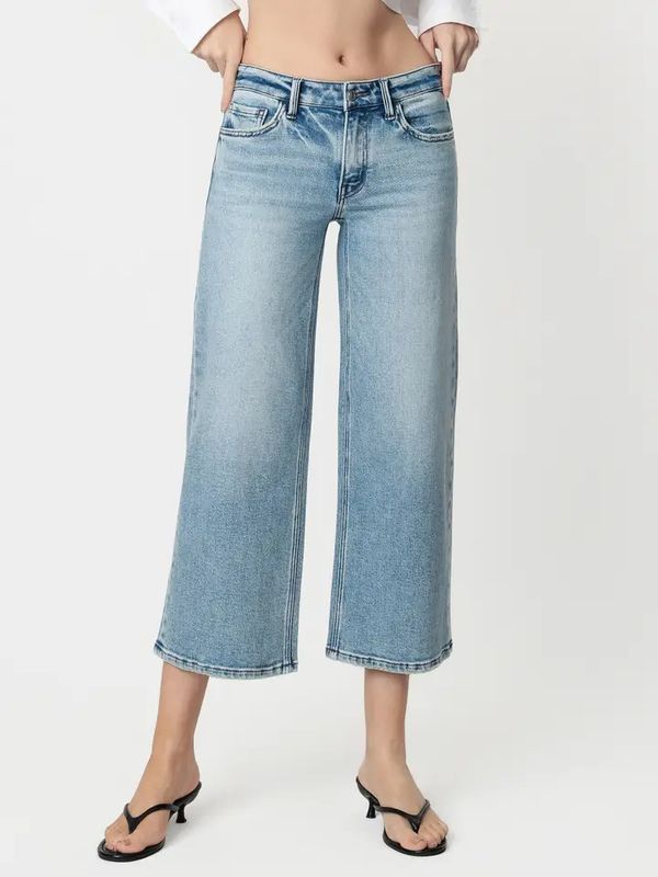 VERVET LOW RISE CROP WIDE JEAN