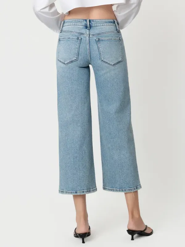 VERVET LOW RISE CROP WIDE JEAN