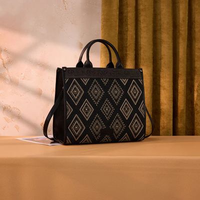 WRANGLER AZTEC STUDDED DENIM TOTE &amp; CROSSBODY