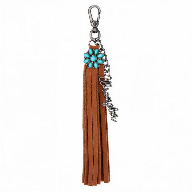 WRANGLER FRINGE SUEDE BAG CHARM