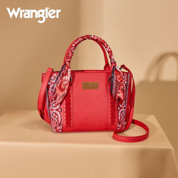 WRANGLER BRAIDED PAISLEY BANDANA TOTE BAG