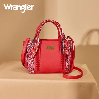 WRANGLER BRAIDED PAISLEY BANDANA TOTE BAG