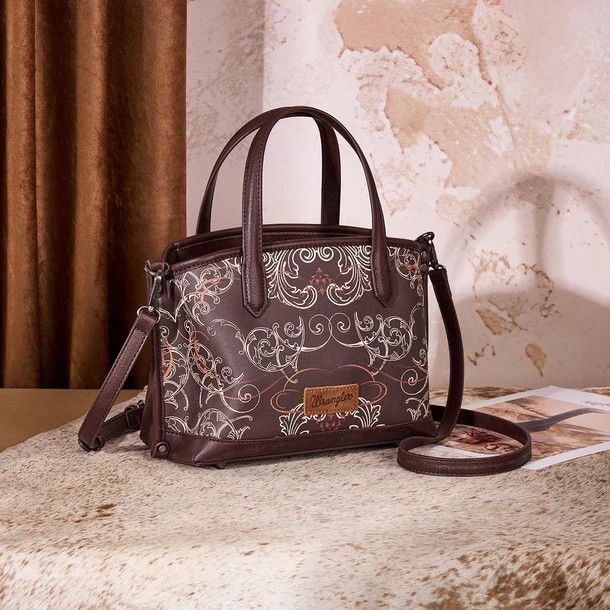 WRANGLER SCROLL PRINT SATCHEL BAG
