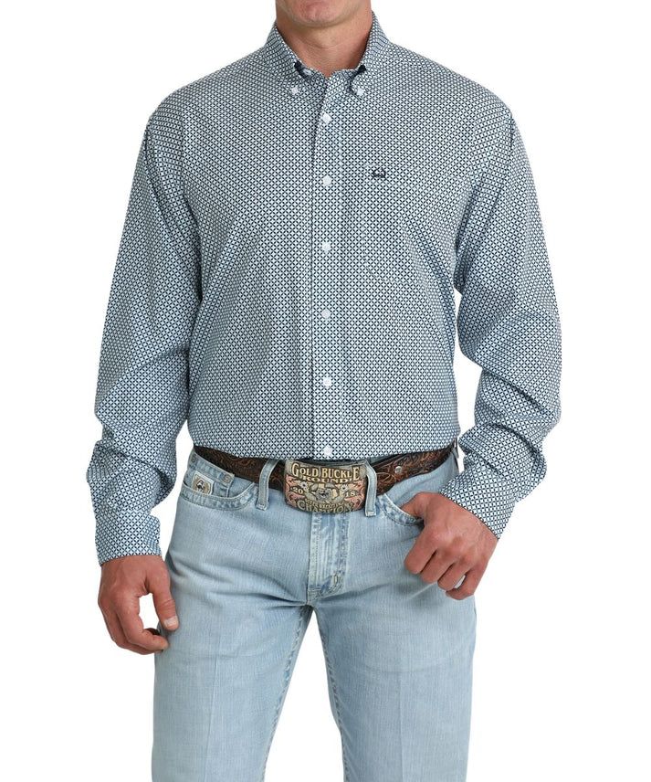 CINCH ARENAFLEX GEOMETRIC BUTTON DOWN SHIRT