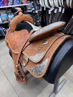 16" Used Circle Y Show Saddle w/ Headstall and Breast Collar