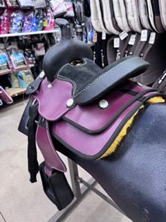 8" Burgundy Pony Cordura Saddle