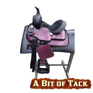 8" Burgundy Pony Cordura Saddle