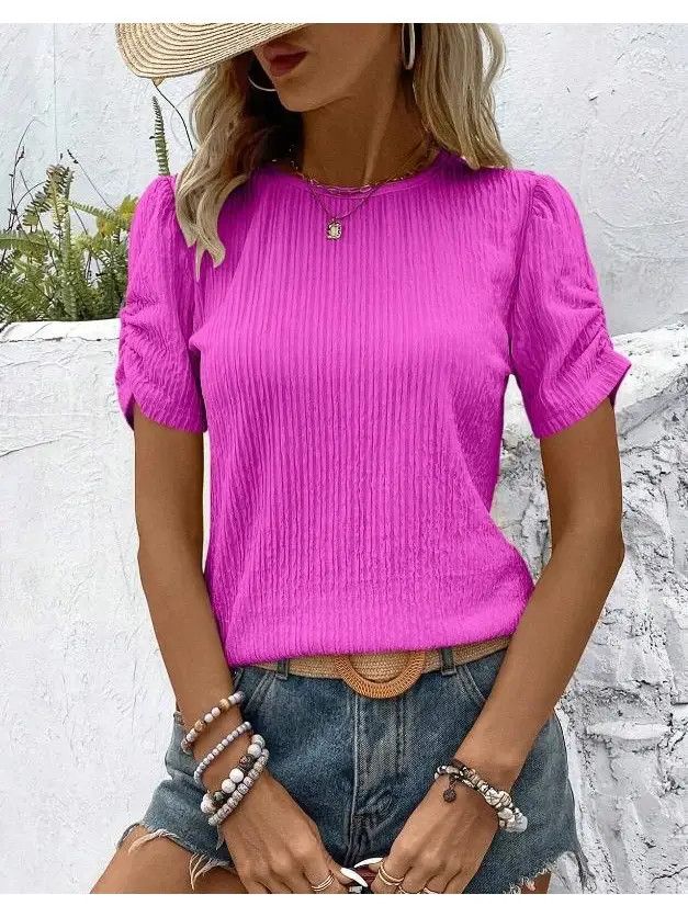 TEXTURED CREW TOP