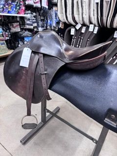 17" Used Corinthian by Crosby English Saddle w/Irons