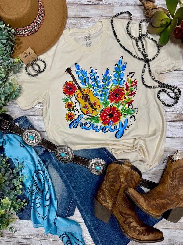 CALLIE ANN STELTER BLUEBONNET HOWDY TEE