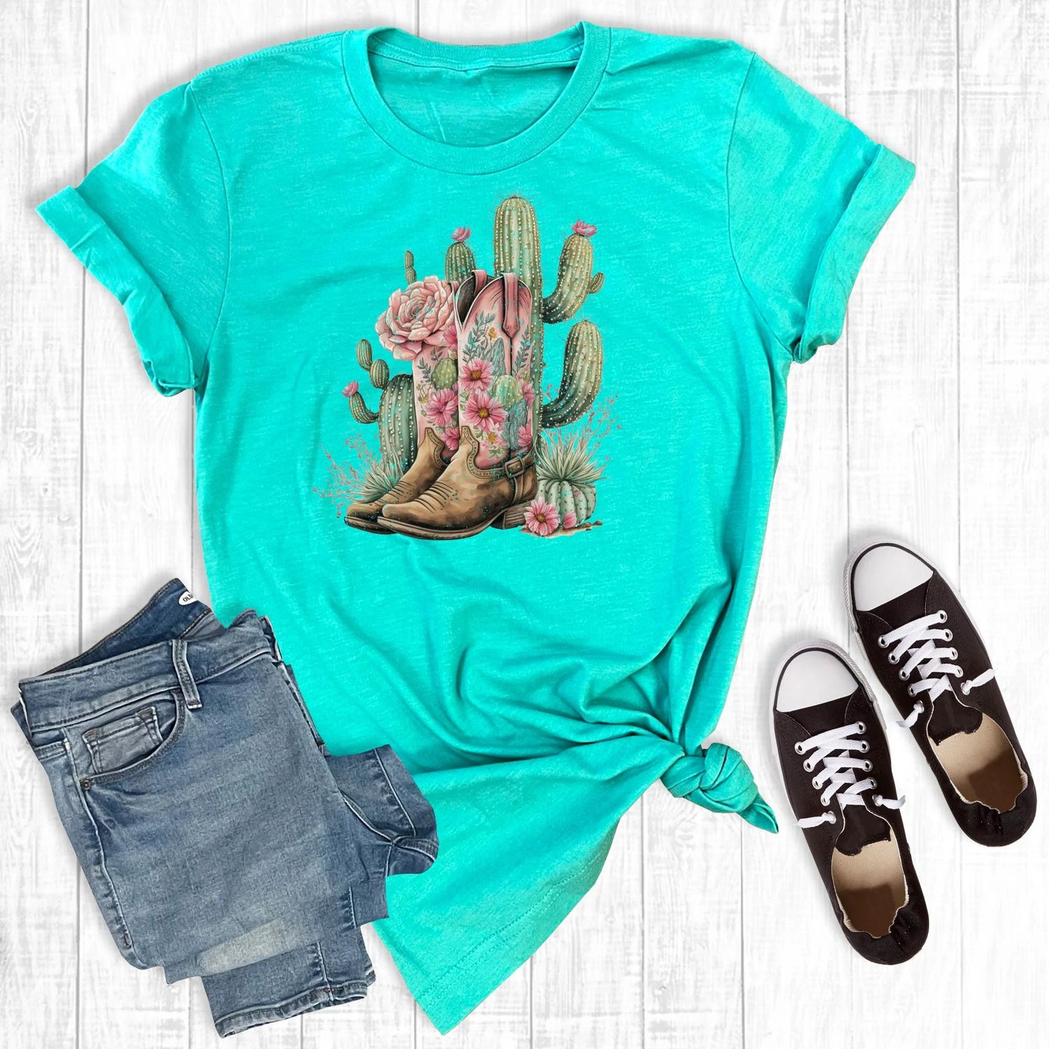 COWGIRL CACTUS BOOTS TEE