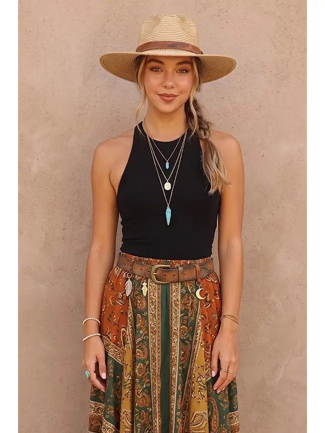 Chain Back Halter Top
