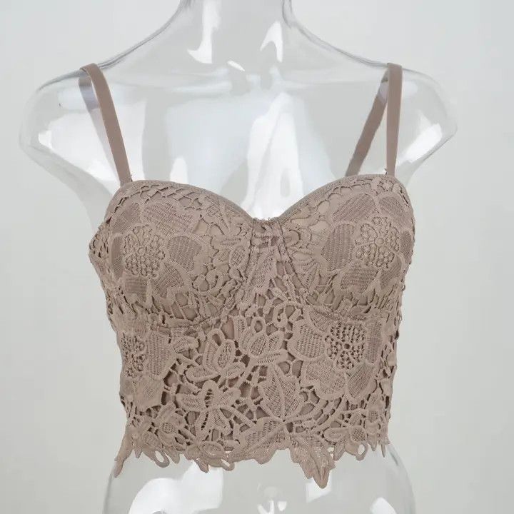 Lace Floral Bustier Camisole