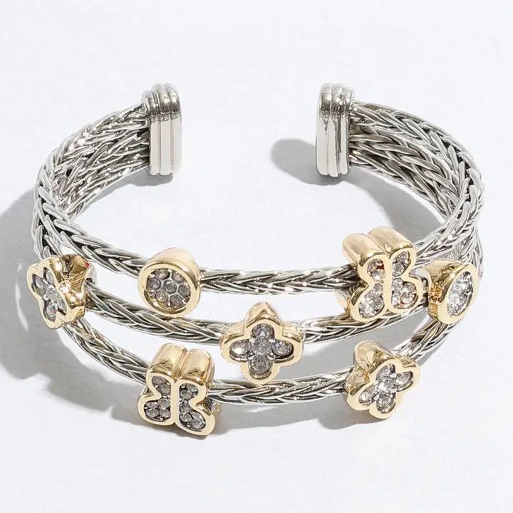 Triple Braided Butterfly Bangle