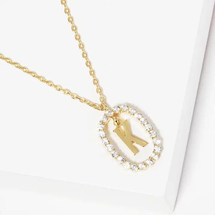 K Initial Necklace