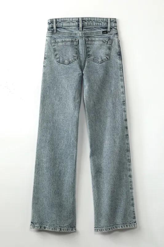 CRUEL GIRLS HIGH RISE WIDE LEG JEAN