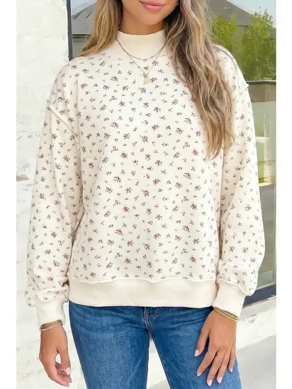 Floral Mockneck