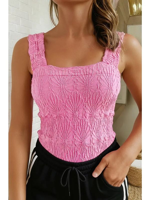 Textured Cropped Tank