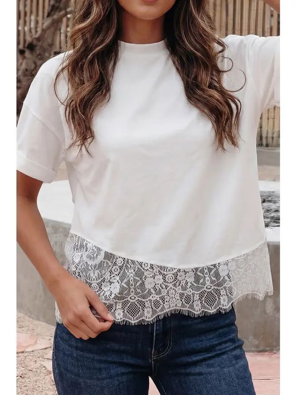 Lace Hem Top