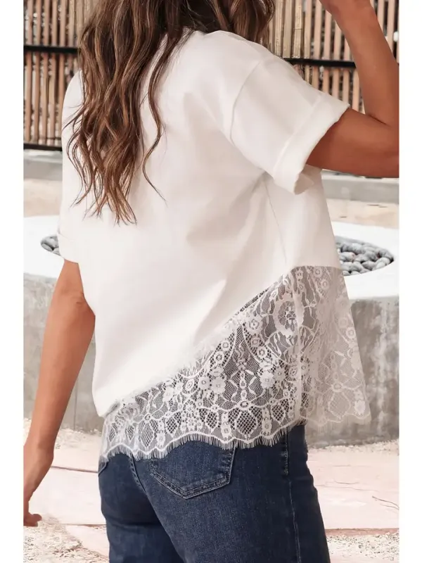 Lace Hem Top