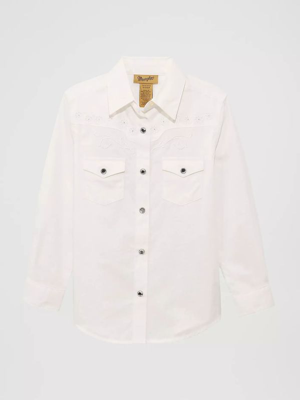 WRANGLER CLASSIC LONG SLEEVE WESTERN SNAP SHIRT
