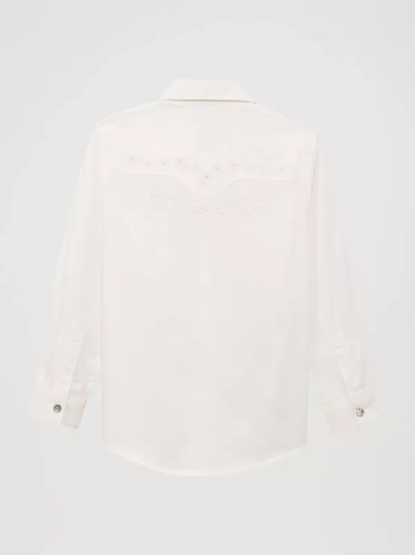 WRANGLER CLASSIC LONG SLEEVE WESTERN SNAP SHIRT