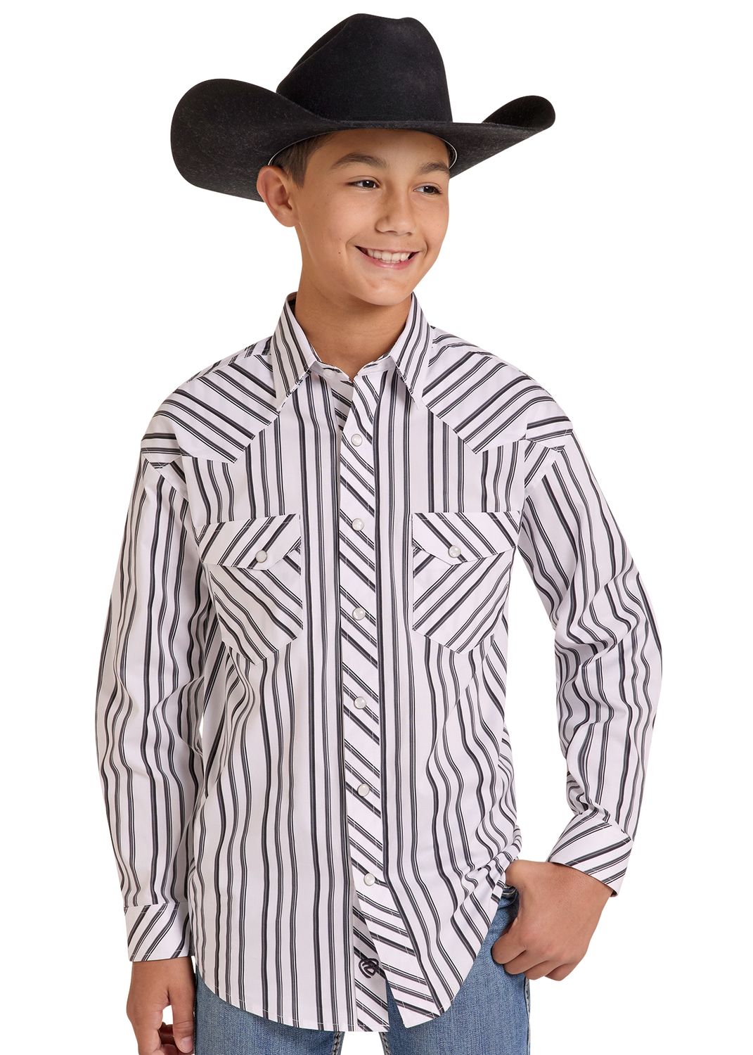 ROCK &amp; ROLL STRIPE SNAP WESTERN SHIRT