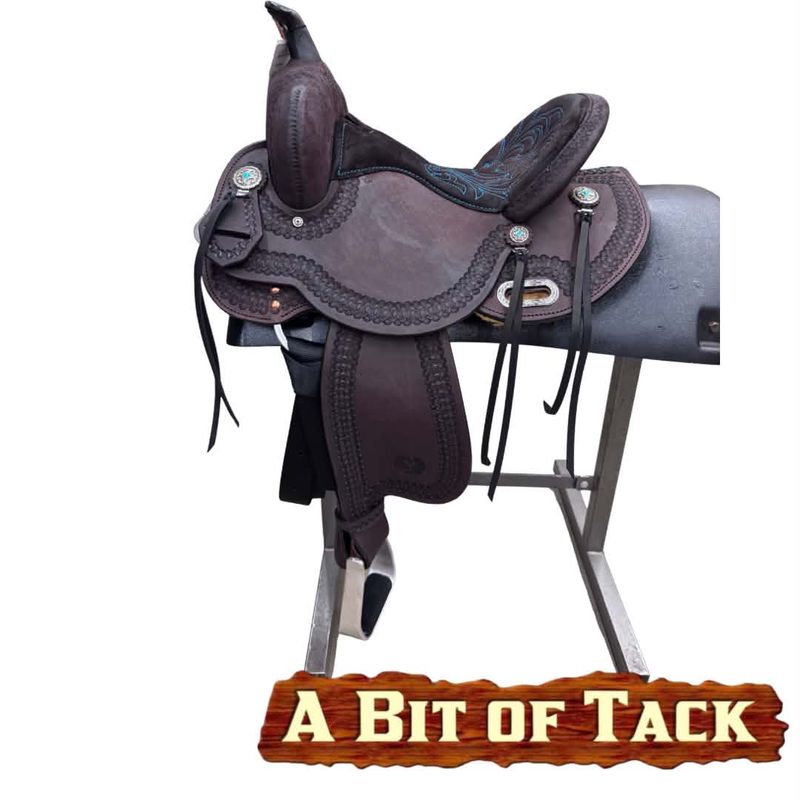 15" Circle Y Cloverleaf Barrel Saddle - Wide