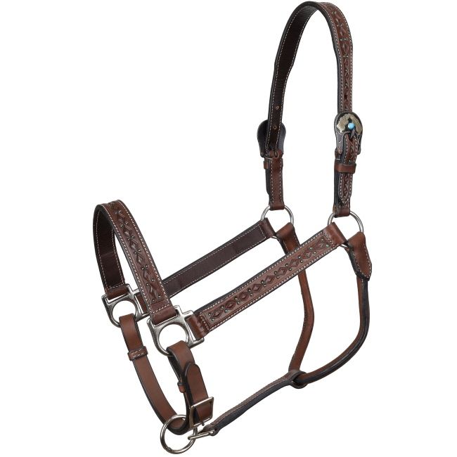 DIAMOND COW LEATHER HALTER