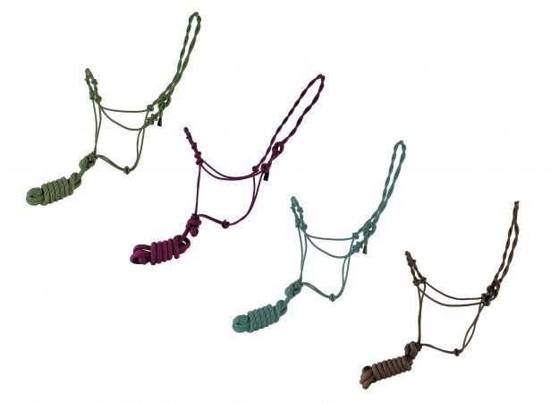 SHOWMAN COWBOY KNOT HALTER WITH TWISTED CROWN