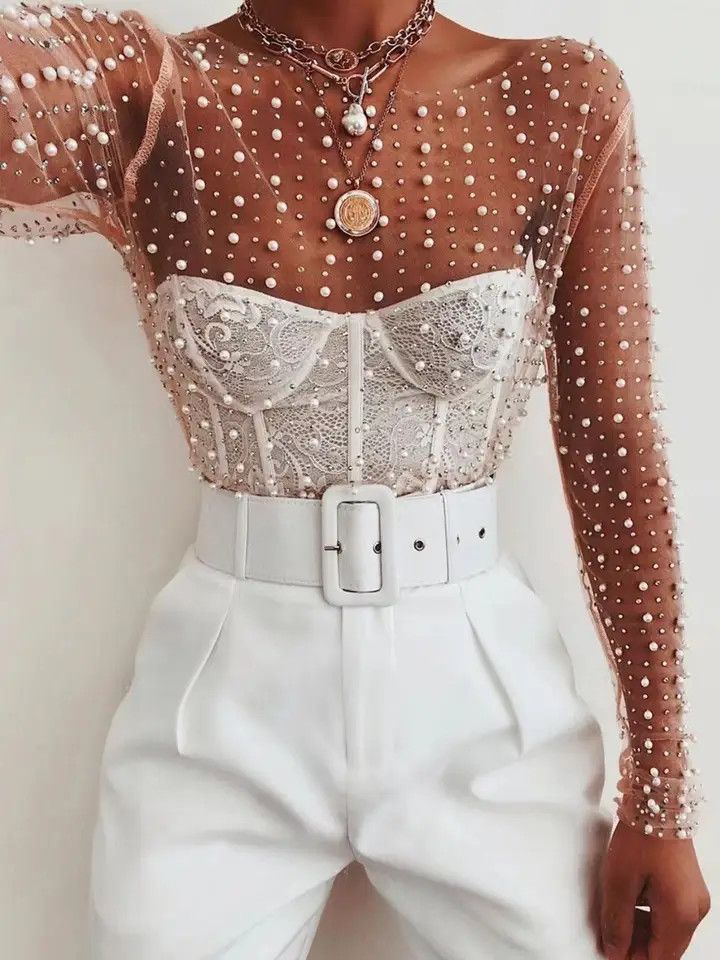 Sheer Pearl Blouse