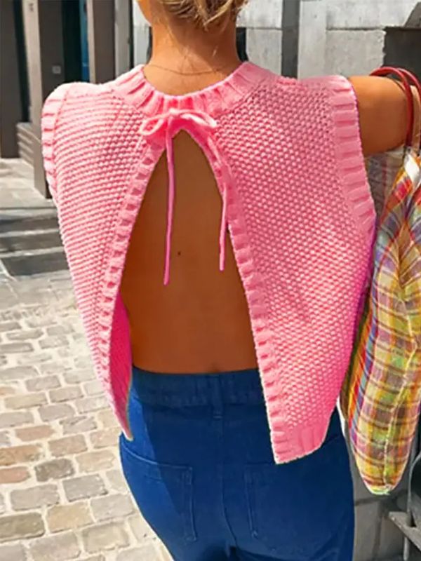 Backless Bow Tie Vest