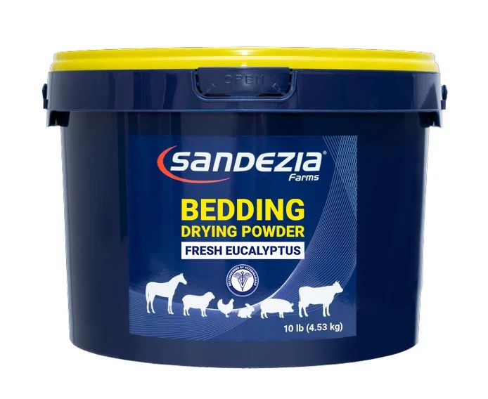 SANDEZIA BEDDING DRYING POWDER &amp; ODOR ELIMINATOR, 10 LB. BUCKET