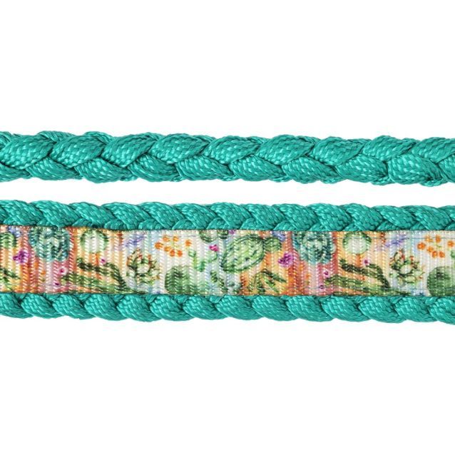 TOUGH 1 CACTUS BRAIDED POLY HALTER WITH LEAD